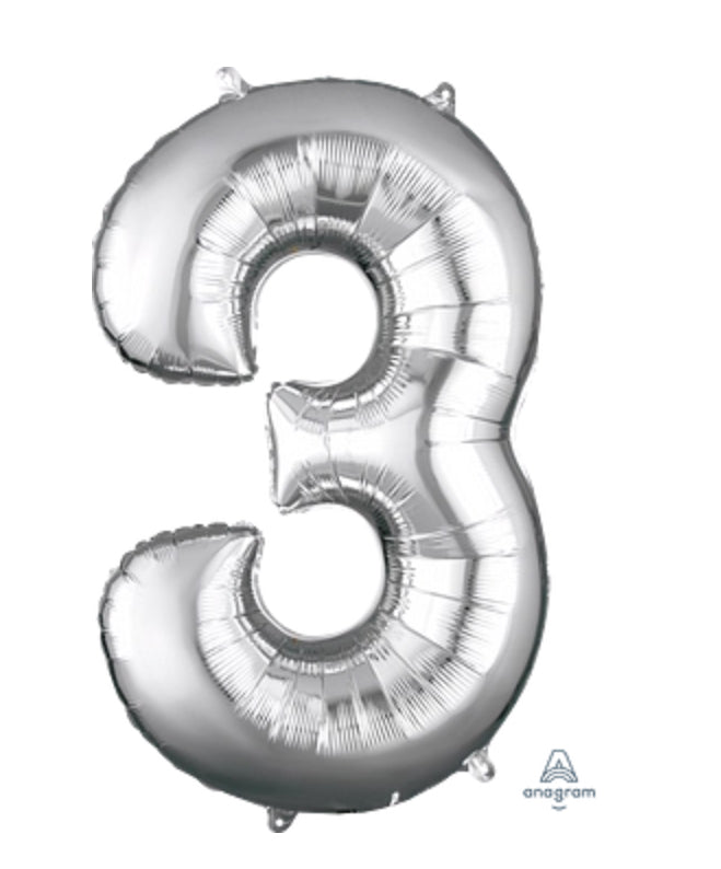 Foil Numbers- Silver