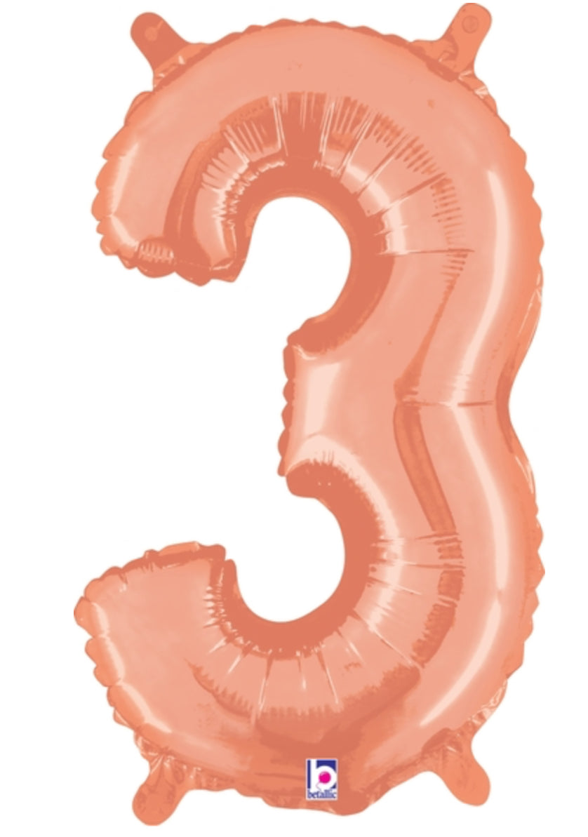 Foil Numbers- Rose Gold