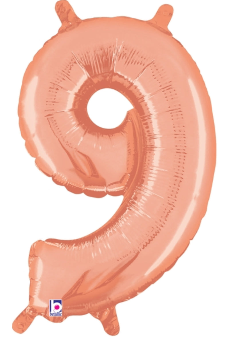 Foil Numbers- Rose Gold